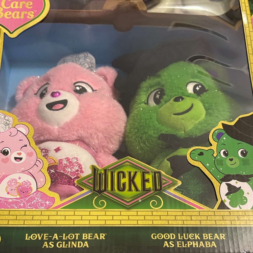 Care Bears Wicked Plush Duo - Pink & Green Glinda and Elphaba